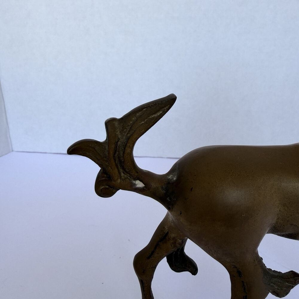 Vintage Brass Unicorn Fantasy Sculpture 6.5 Inch Mythical Figurine - Picture 8 of 8